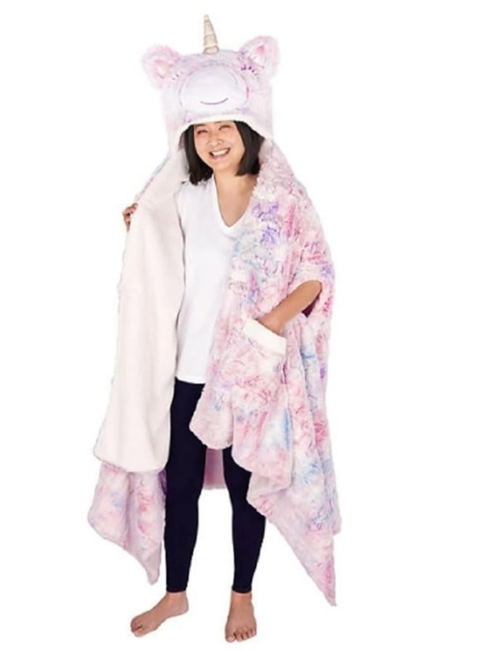 NWT Member's Mark-Cozy Critter Wrap, 43" x 81"- Unicorn